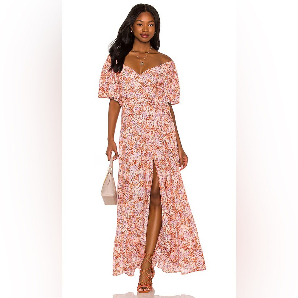 L‎ Space Lily of The Valley Panama Wrap Dress Sz Medium Sold Out